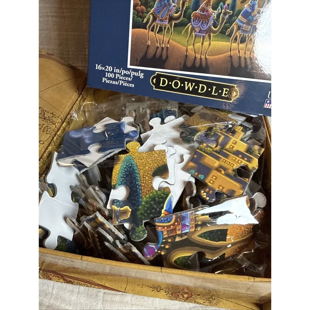 DOWDLE PUZZLE NATIVITY 100 PIECES 16X20 COMPLETE‎ NO MISSING PIECES